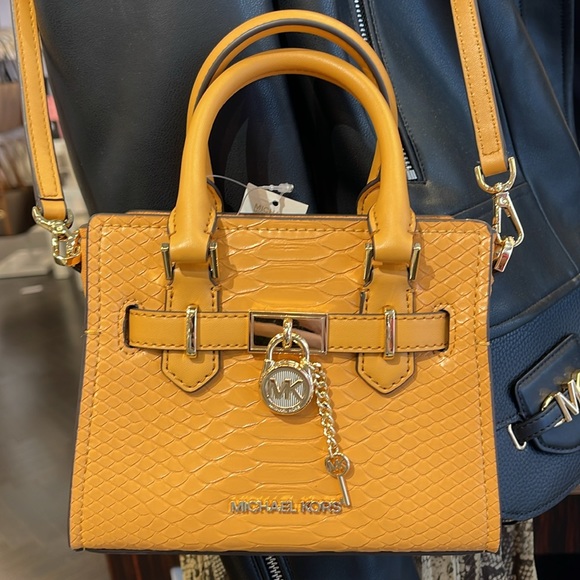 Michael Kors Hamilton XS Satchel Handbag Xbody Crossbody Leather Cider 
NWT - Picture 14 of 16